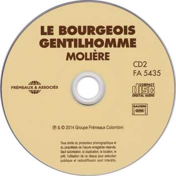 2CD Jean-Baptiste Lully: Le Bourgeois Gentilhomme
