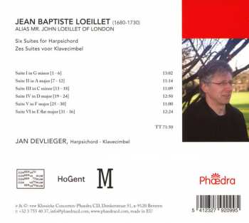 CD Jean-Baptiste Loeillet: Six Suites For Harpsichord