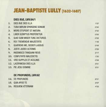 CD Jean-Baptiste Lully: Dies Iræ · De Profundis · Te Deum