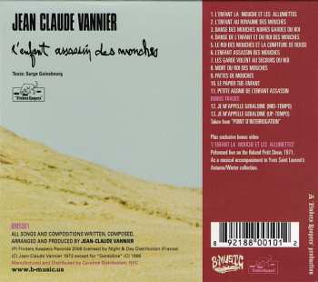 CD Jean-Claude Vannier: L'Enfant Assassin Des Mouches