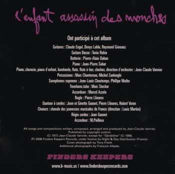 CD Jean-Claude Vannier: L'Enfant Assassin Des Mouches