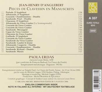 CD Paola Erdas: Pieces De Clavessin En Manuscrits