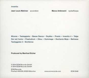 CD Jean-Louis Matinier: Inventio