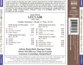 CD Laurence Cummings: Violin Sonatas • Book 1: Nos. 9-12