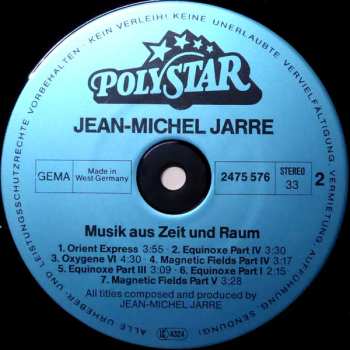 LP Jean-Michel Jarre: Musik Aus Zeit Und Raum
