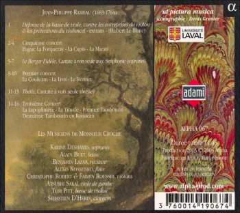 CD Jean-Philippe Rameau: Le Berger Fidèle, Thétis & Pièces En Concerts