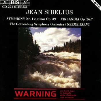 CD Göteborgs Symfoniker: Symphony Nr. 1 E Minor Op. 39 / Finlandia Op. 26:7