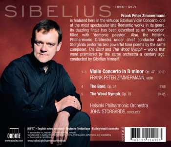 CD Jean Sibelius: Jean Sibelius : Violin Concerto / The Bard / The Wood Nymph