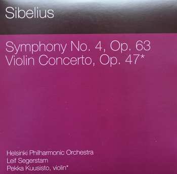 4CD/Box Set Jean Sibelius: Sibelius Complete Symphonies • Violin Concerto • Finlandia