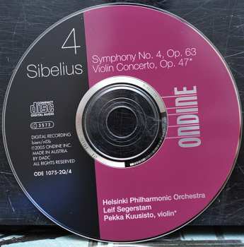 4CD/Box Set Jean Sibelius: Sibelius Complete Symphonies • Violin Concerto • Finlandia