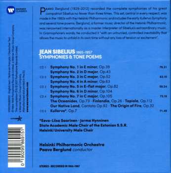 5CD Jean Sibelius: Symphonies  1-7 / Finlandia / The Oceanides / Tapiola / Kullervo