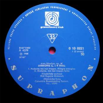 LP The Philadelphia Orchestra: Symfonie Č. 1 E Moll, Op. 39