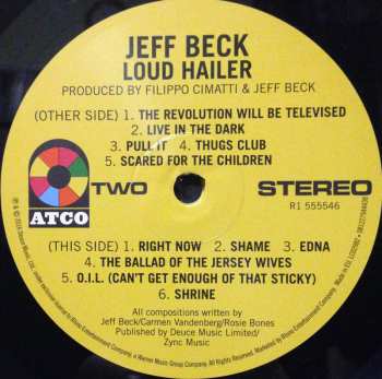 LP Jeff Beck: Loud Hailer