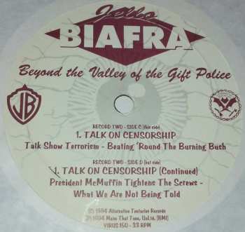 3LP Jello Biafra: Beyond The Valley Of The Gift Police