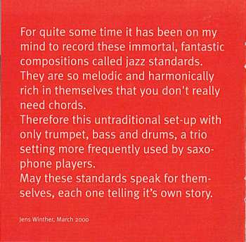 CD Jens Winther Trio: Standards