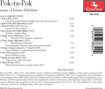 CD Jeremy Haladyna: Pok-Ta-Pok: Sky Games From The Mayan Cycle