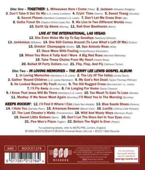 2CD Jerry Lee Lewis: Together/Live At The International, Las Vegas/In Loving Memories - The Jerry Lee Lewis Gospel Album/Keeps Rockin'