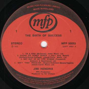 LP Jimi Hendrix: Birth Of Success
