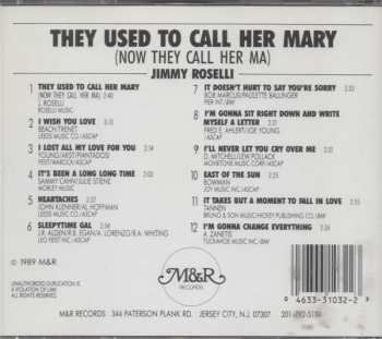 CD Jimmy Roselli: They Used To Call Her Mary, Now They Call Her Ma