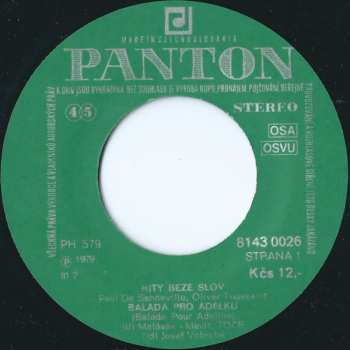 SP Jiří Malásek: Balada Pro Adélku / Pojď, Kdo Máš Mě Rád