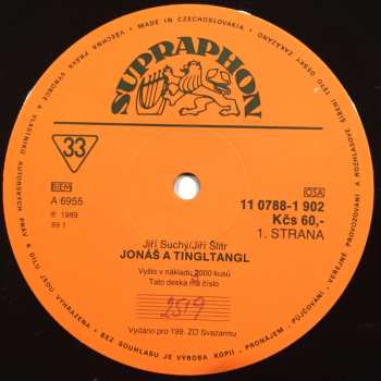2LP Jiří Suchý & Jiří Šlitr: Jonáš A Tingltangl NUM