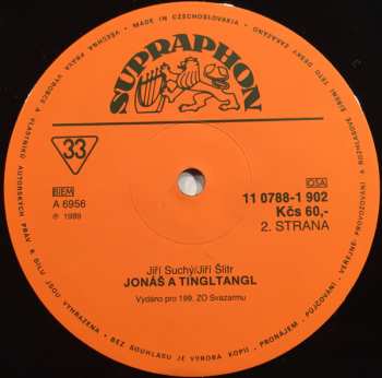 2LP Jiří Suchý & Jiří Šlitr: Jonáš A Tingltangl NUM