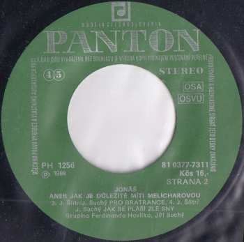 SP Jiří Suchý: Jonáš Aneb Jak Je Důležité Míti Melicharovou 