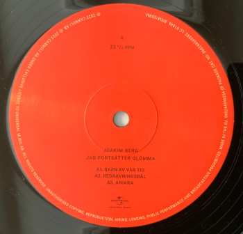 2LP Joakim Berg: Jag Fortsätter Glömma