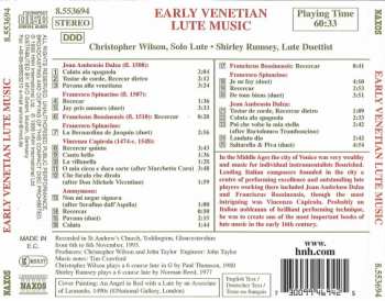 CD Christopher Wilson: Early Venetian Lute Music