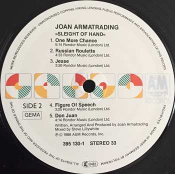 LP Joan Armatrading: Sleight Of Hand