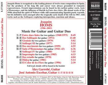 CD José Antonio Escobar: Music For Guitar And Guitar Duo