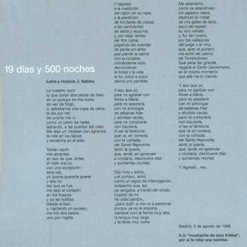 CD Joaquín Sabina: 19 Días Y 500 Noches