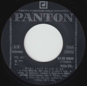 SP Czechoslovak Radio Jazz Orchestra: Mini Jazz Klub 22 (Čtyři Kapitoly Swingu)