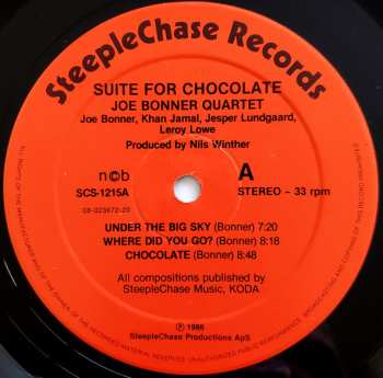 LP Joe Bonner Quartet: Suite For Chocolate