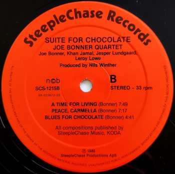 LP Joe Bonner Quartet: Suite For Chocolate