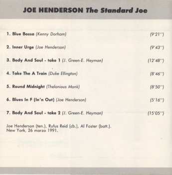 CD Joe Henderson: The Standard Joe
