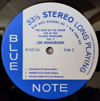 LP Joe Henderson: The State Of The Tenor - Live At The Village Vanguard - Volume Two
