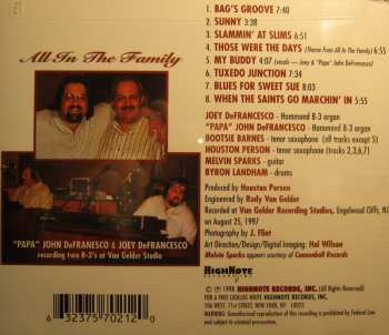 CD Joey DeFrancesco: All In The Family