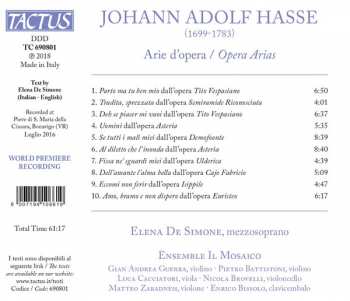 CD Johann Adolf Hasse: Arie D'Opera
