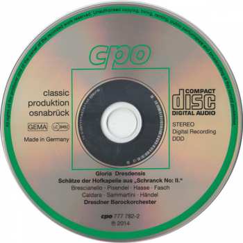 CD Georg Friedrich Händel: Gloria Dresdensis