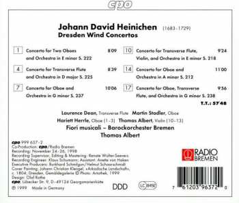 CD Johann David Heinichen: Dresden Wind Concertos