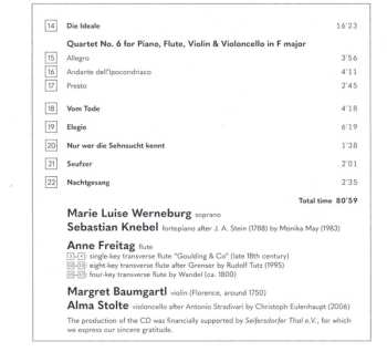 CD Marie Luise Werneburg: Songs • Piano Quartets