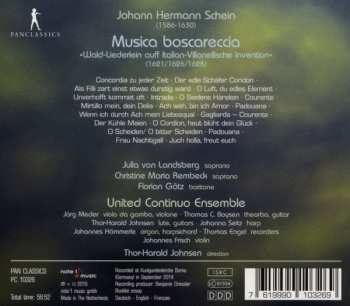 CD Johann Hermann Schein: Musica Boscareccia