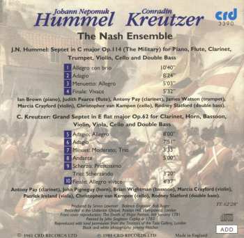 CD Johann Nepomuk Hummel: Septet In C Major Op. 114 (The Military) / Grand Septet In E Flat Major Op. 62
