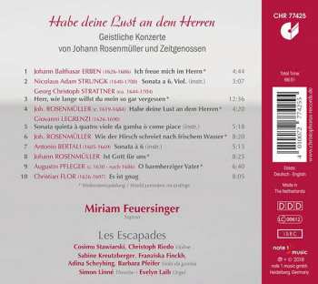 CD Johann Rosenmüller: Habe Deine Lust An Dem Herren