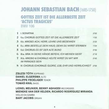 CD Johann Sebastian Bach: Actus Tragicus (Bach Cantatas BWV 106, 150, 131, 12)