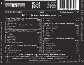 CD Johann Sebastian Bach: Cantatas 5 : BWV 18 Gleichwie Der Regen Und Schnee - BWV 143 Lobe Den Hernn, Meine Seele II - BWV 152 Tritt Auf Die Glaubensbahn - BWV 155 Mein Gott, Wie Lang, Ach Lange - BWV 161 Komm, Du Süße Todesstunde
