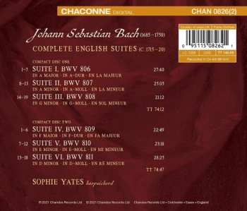 2CD Johann Sebastian Bach: Bach: Complete English Suites