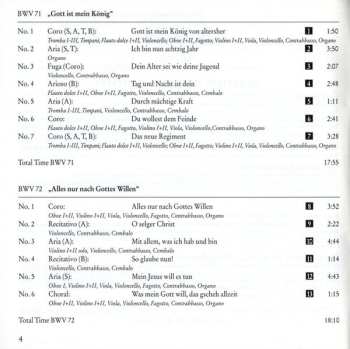 CD Johann Sebastian Bach: Cantatas BWV 71-74