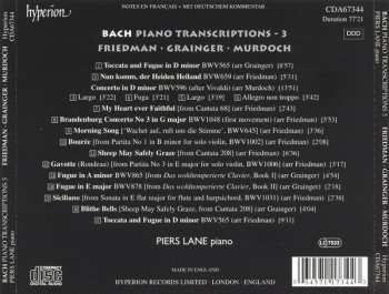 CD Johann Sebastian Bach: Bach • Piano Transcriptions - 3